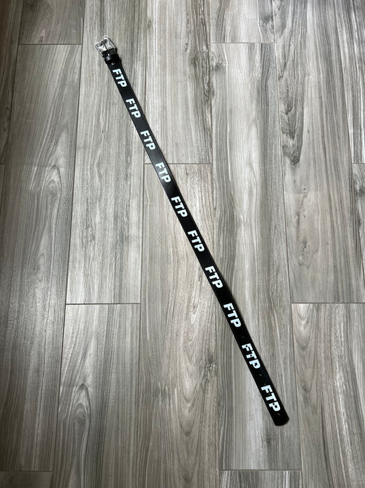 FTP Leather Repeat Logo Belt Black